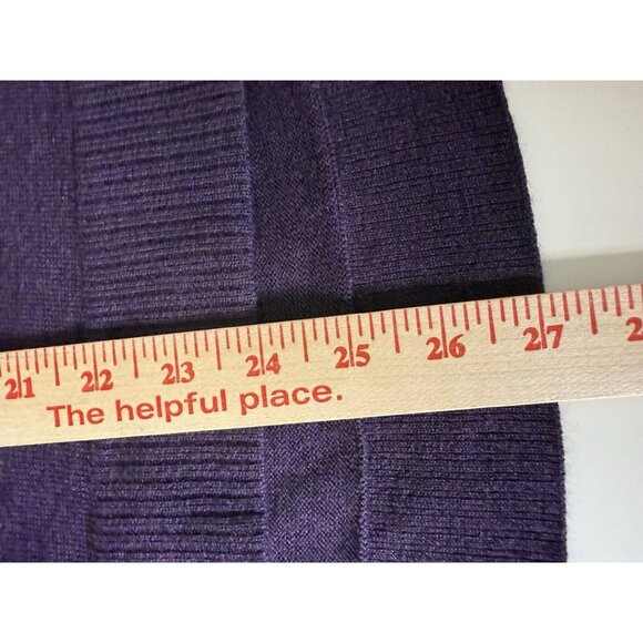 Coldwater Creek Womens Sweater Vest XL Purple Knit Sweater Top Sleeveless Wool - Picture 8 of 9